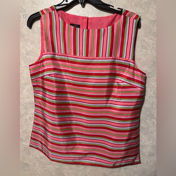 Talbots NWOT Striped Tank Top Blouse Silk - Picture 1 of 4